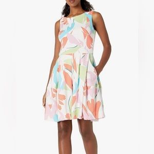 Taylor Fit Flare Scuba Dress